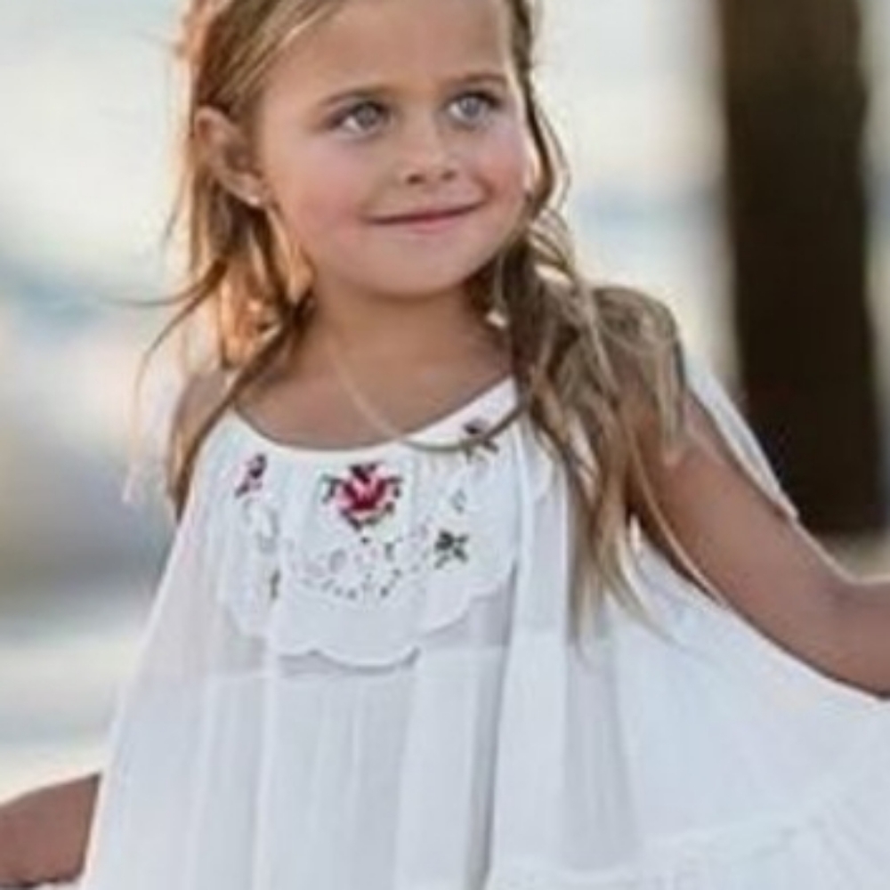 DOLLCAKE white crochet lace cotton dress 3 3T - Picture 7 of 14